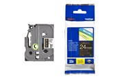 Papir, Fotopapir og Etiketter - Brother TZE354 / TZE 354 Labelling Tape Cassette – Gold on Black 24mm wide - TZE354