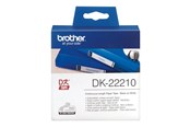 Papir, Fotopapir og Etiketter - Brother DK22210 - Black on white - Roll (2.9 cm x 30.5 m) - DK22210