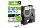 Papir, Fotopapir og Etiketter - DYMO D1 tape | 12mm x 7m rulle | sort på hvid - S0720530