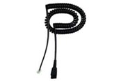 Audio kabel - Jabra Netcom 2 m. Spiral ledning m. mod - 8800-01-06