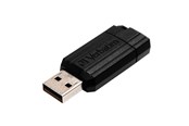 USB Stick - Verbatim PinStripe - Sort - 8GB - USB Stick - 49062