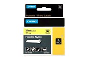 Papir, Fotopapir og Etiketter - DYMO Dymo Rhino fleksibel nylon | 24 mm x 3.5 m | sort på gul - S0773850