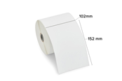 Papir, Fotopapir og Etiketter - Zebra 800284-605 Z-Perform 1000D Direct Thermal Paper Labels Uncoated Permanent Adhesive 25mm Core Perforation (12-Pack) - 800284-605