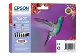 Blæk, Toner & Forbrugsstoffer - Epson T0807 Multipack (Black/Yellow/Cyan/Magenta/Light Magenta/Light Cyan) - C13T08074021