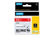 Papir, Fotopapir og Etiketter - DYMO Rhino industri vinyl tape |19 mm x 5.5 m rulle | hvid på rød - 1805422