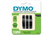 Papir, Fotopapir og Etiketter - DYMO prægetape selvklæbende | 9mm x 3m ruller | hvid på sort | 3-pak - S0847730