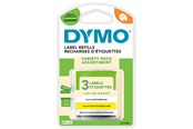 Papir, Fotopapir og Etiketter - DYMO Letratag tape | 12mm x 4m (3 ruller papir/metallic/plastik) - S0721800