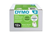 Papir, Fotopapir og Etiketter - DYMO LabelWriter forsendelsesetiketter/navneskilt | 54mm x 101mm | 12 ruller x 220 stk - S0722420
