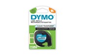 Papir, Fotopapir og Etiketter - DYMO Letratag plastiktape | sort på klar | 12mm x 4m rulle - S0721530
