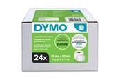Papir, Fotopapir og Etiketter - DYMO LabelWriter store adresseetiketter | 36mm x 89mm | 24 ruller x 130 stk - S0722390
