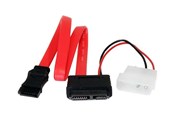 SATA & ATA kabel - StarTech.com Slimline SATA Female to SATA with LP4 Power Cable Adapter - SLSATAF36