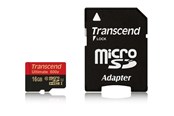 Hukommelseskort - Transcend MicroSD/SDHC U1 600x - 90MB/s - 16GB - TS16GUSDHC10U1