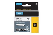 Papir, Fotopapir og Etiketter - DYMO Rhino fleksibel nylon | 12mm x 3,5m | sort på hvid - 18488