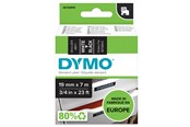 Papir, Fotopapir og Etiketter - DYMO D1 tape | 19mm x 7m rulle | hvid på sort - S0720910