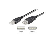 USB kabel - Pro USB-A <-> USB-A - 1.8m - Sort - 4040849689031