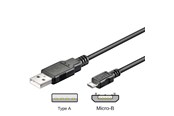 USB kabel - Pro USB-A <-> USB Micro-B - 0.15m - Sort - 4040849957369