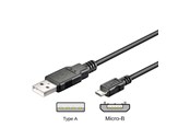 USB kabel - Pro USB-A <-> USB Micro-B - 0.3m - Sort - 4040849957352