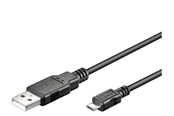 USB kabel - Pro USB-A <-> USB Micro-B - 5m - Sort - 4040849939211