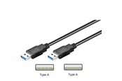 USB kabel - Pro USB-A <-> USB-A - 0.5m - Sort - 4040849957161