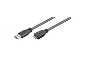 USB kabel - Pro USB-A <-> USB Micro-B 3.0 - 0.5m - Sort - 4040849957345
