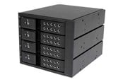 Harddisk - tilbehør - StarTech.com 4 Bay Aluminum Trayless Hot Swap Mobile Rack Backplane for 3.5in SAS II/SATA III - HSB4SATSASBA