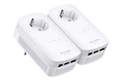 Netværksudstyr & Forlænger til trådløs - TP-Link TL-PA8030P KIT AV1300 3-port Gigabit Passthrough Powerline Starter Kit - TL-PA8030P KIT