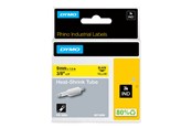Papir, Fotopapir og Etiketter - DYMO Rhino krympeflex | 9mm x 1.5m | sort på gul - 18054