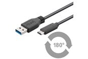 USB kabel - Pro USB-A <-> USB-C - 0.5m - USB 3.0 - Sort - PUSB3.2G1-AC-BLK-0.5M