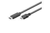 USB kabel - Pro USB-C <-> USB Micro-B - 1m - Sort - 4040849679933