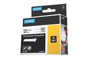 Papir, Fotopapir og Etiketter - DYMO Dymo Rhino permanent polyester | 9mm x 5.5m | sort på klar - 18508DMO