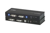 Repeater & Transceiver - ATEN CE604 USB DVI Dual View Cat 5 KVM Extender (1024 x 768@60m) - CE604-AT-G