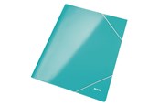 Mapper og Clipboards - Leitz 3-klap elastikmappe WOW A4 Isblå - 39820051