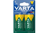 Batteri - VARTA Varta batteri genopladelig d 3000mah 2-pak - 56720101402