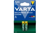 Batteri - VARTA Rechargeable Accu Phone - 2 x AAA - 800 mAh - 58398101402
