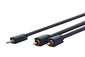 Audio kabel - ClickTronic MiniJack - 2xRCA Cas. - 3m - 4040849704680
