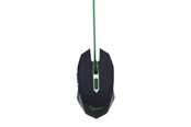 Mus - Gembird USB Gaming Mouse - Gaming Mus - Optisk - 6 knapper - Grøn - MUSG-001-G