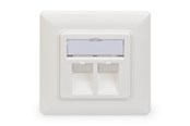 Netværkstilbehør - DIGITUS Wallplate for Keystone Modules - DN-93801-1