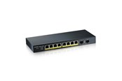 Switch - ZyXEL GS1900-10HP 8-port GbE Smart Managed PoE Switch with GbE Uplink - GS1900-10HP-EU0101F