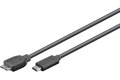 USB kabel - Pro USB-C <-> USB Micro-B 3.0 - 1m - Sort - 4040849679964