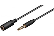 Audio kabel - Pro MiniJack 3.5mm Ext. 4P - Bk - 5m - 4040849624810
