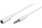 Audio kabel - Pro MiniJack 3.5mm Ext. 4P - Wh - 0.5m - 4040849623592
