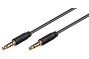 Audio kabel - Pro MiniJack 3.5mm Slim 4P - Bk - 1.5m - 4040849638282
