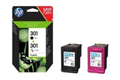 Blæk, Toner & Forbrugsstoffer - HP 301 / N9J72AE 2-Pack Black (Magenta Cyan Yellow) - Blækpatron Dye-based tricolor - N9J72AE