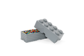 Børneværelse - LEGO opbevaringskasse 8, medium stone grey - RC4004SG