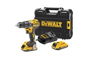 Skrue/Boremaskine - Dewalt 18V XR bore-/skruemaskine, 2x18 V/2,0 Ah *DEMO* - DCD791D2-QW
