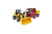 Legetøjsbil - Bruder MAN TGA Construction truck with articulated road loader - 02752