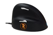 Mus - R-Go Tools R-Go HE Break L - Ergonomisk mus - 4 knapper - Sort - RGOBRHEMLR
