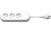 Strømkabel (ekstern) - Pro Power Socket x3 (DK) - White - 1.5m - 4040849776199