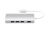 Dockingstation - Satechi Aluminum Multi-Port Adapter V2 - USB-C/Thunderbolt3 - 3-Port USB-A - 1GbE - ST-TCMA2S