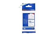 Papir, Fotopapir og Etiketter - Brother Tape TZeFA4B 18mm Blue on White background - TZEFA4